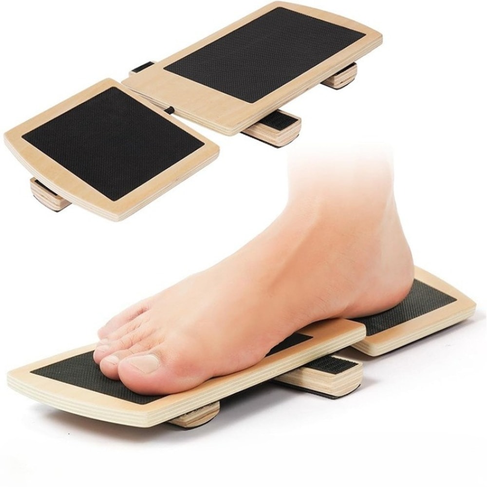 Nonslip Adjustable Balance Board For Sprained Ankle Wooden Single Leg Foot Strengthener For Rehabil 0