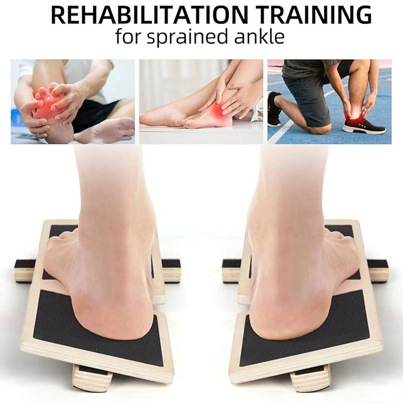 Nonslip Adjustable Balance Board For Sprained Ankle Wooden Single Leg Foot Strengthener For Rehabil 1