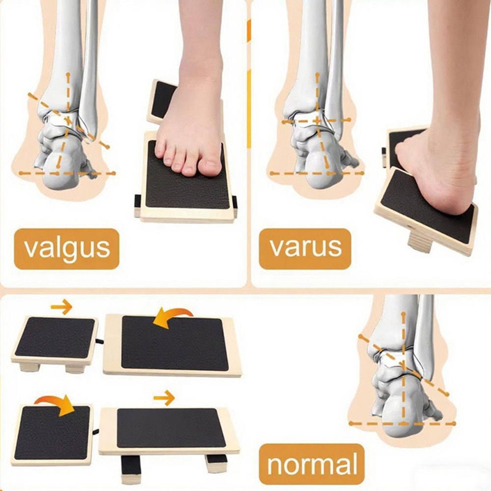 Nonslip Adjustable Balance Board For Sprained Ankle Wooden Single Leg Foot Strengthener For Rehabil 2