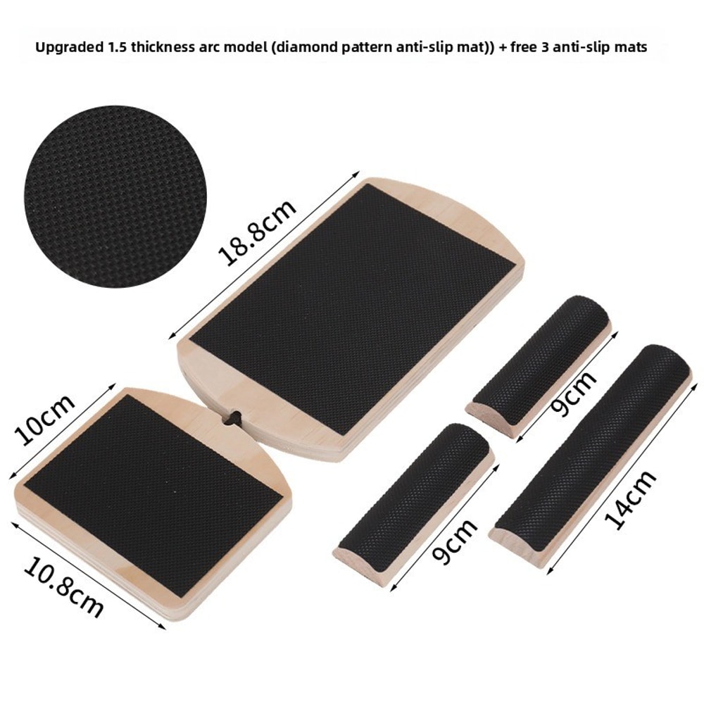 Nonslip Adjustable Balance Board For Sprained Ankle Wooden Single Leg Foot Strengthener For Rehabil 5