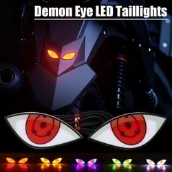 creative car decoration, motorcycle led license plate light, devils eyes tail signal lamp