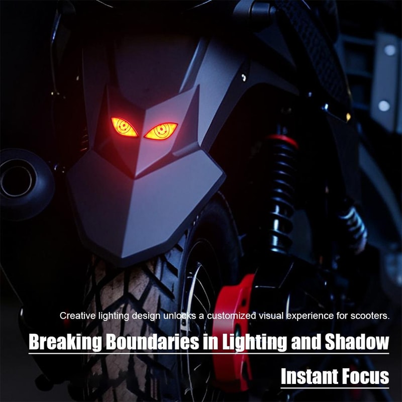 Creative Car Decoration Motorcycle LED License Plate Light Devils Eyes Tail Signal Lamp 2
