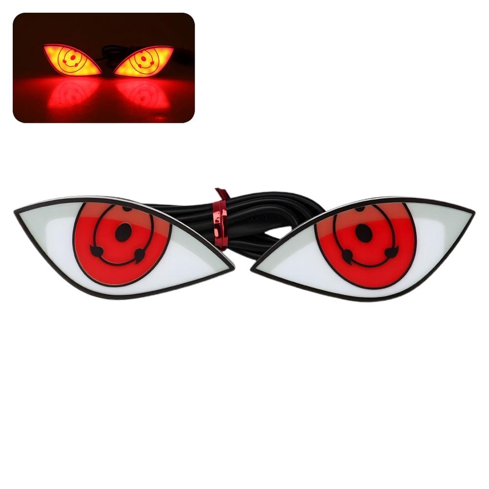 Creative Car Decoration Motorcycle LED License Plate Light Devils Eyes Tail Signal Lamp 6