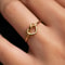 Aesthetic Stainless Steel Rings For Women Gold Color Couple Heart Ring 0
