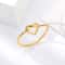 Aesthetic Stainless Steel Rings For Women Gold Color Couple Heart Ring 1