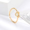 Aesthetic Stainless Steel Rings For Women Gold Color Couple Heart Ring 2