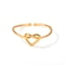Aesthetic Stainless Steel Rings For Women Gold Color Couple Heart Ring 5