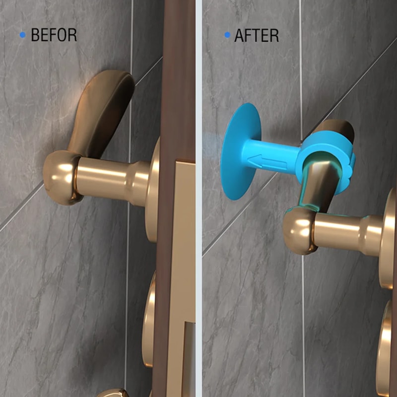 Door Handle Cover Silicone Bumper, Anti-Collision Suction Cup, Wall Protection Pad