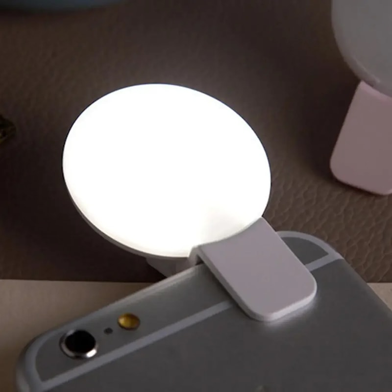 Portable Mini LED Selfie Ring Light for Mobile Phones, Three Stop Dimming Circle Fill Light