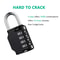 4 Digit Resettable Combination Lock, Heavy Duty Waterproof Padlock for Outdoors
