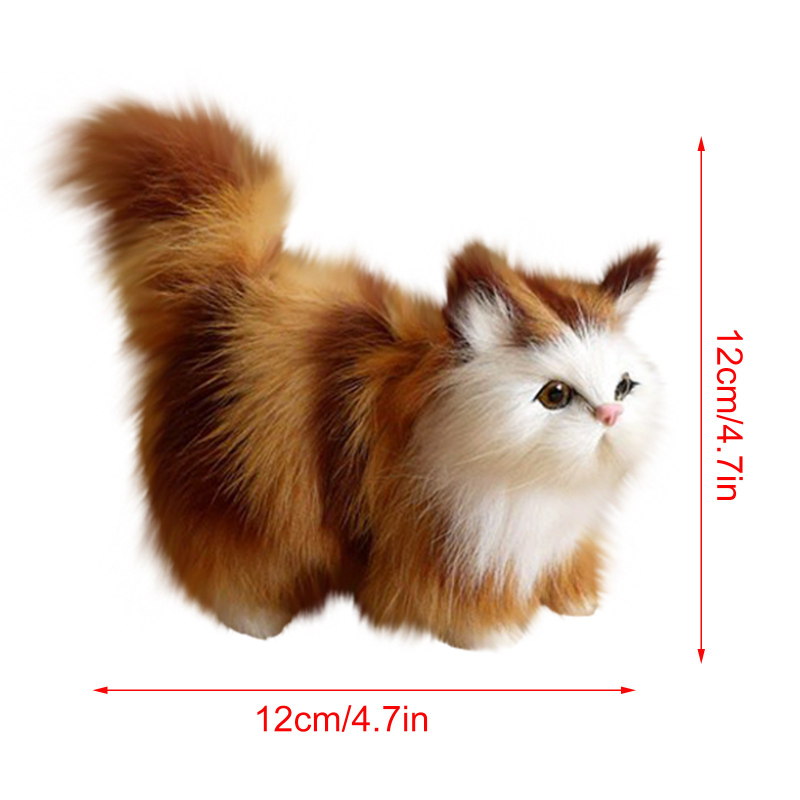 Soft Stuffed Kitten Model Cute Simulation Cat Plush Toy Realistic Fake Cat Animal For Kids Girls Bi 1