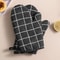 Microwave Heat-Resistant Insulated Kitchen Gloves, Thickened Grid Oven Gloves