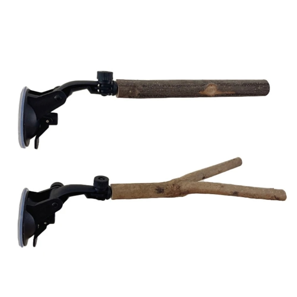 Wood Perch for Parrot Perch Birdcage, Accessories, Suction Cup Stand Toy