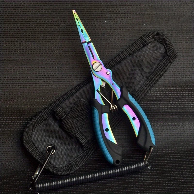 Multifunctional Fishing Pliers Gripper With Colored Titanium Coating Portable Stainless Steel Hook 3