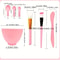 Facial Mask Bowl Stick Silicone Spatula Soft Face Brushes Spoons Set 2