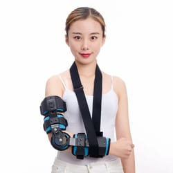 adjustable elbow brace post op, breathable & lightweight elbow recovery
