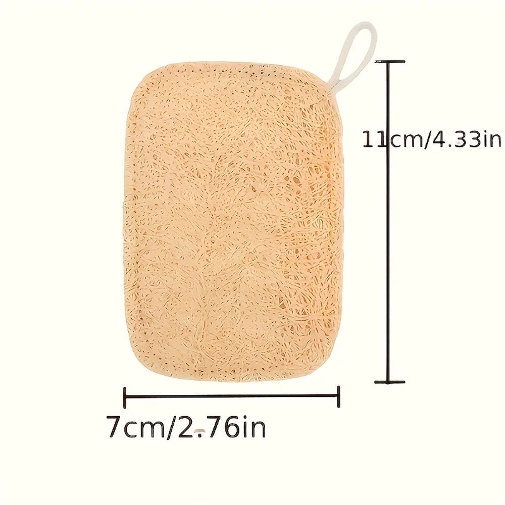 Bamboo Fiber Shower Pads Loofah Sponges Natural Exfoliating Body Scrubber Bath Skin Care Set 4