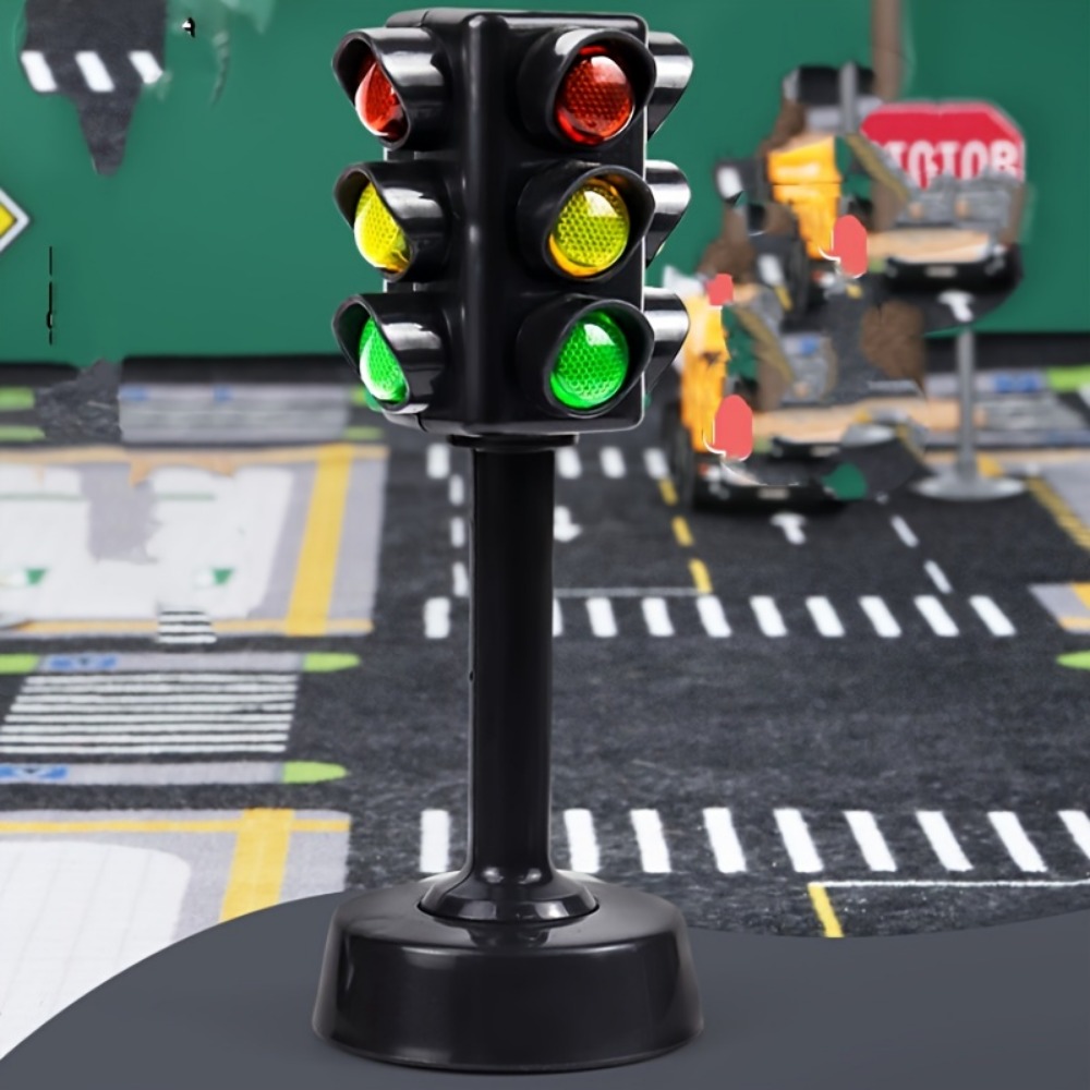 Montessori Educational Toy Traffic Light Toy Model Parking Lot Scene For Learning 4