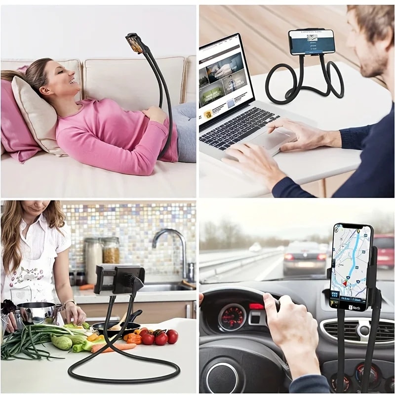 Universal Mobile Phone Holder, Multifunctional Bedside Lazy Neck, Extendable Adjustable Selfie Stick Rack
