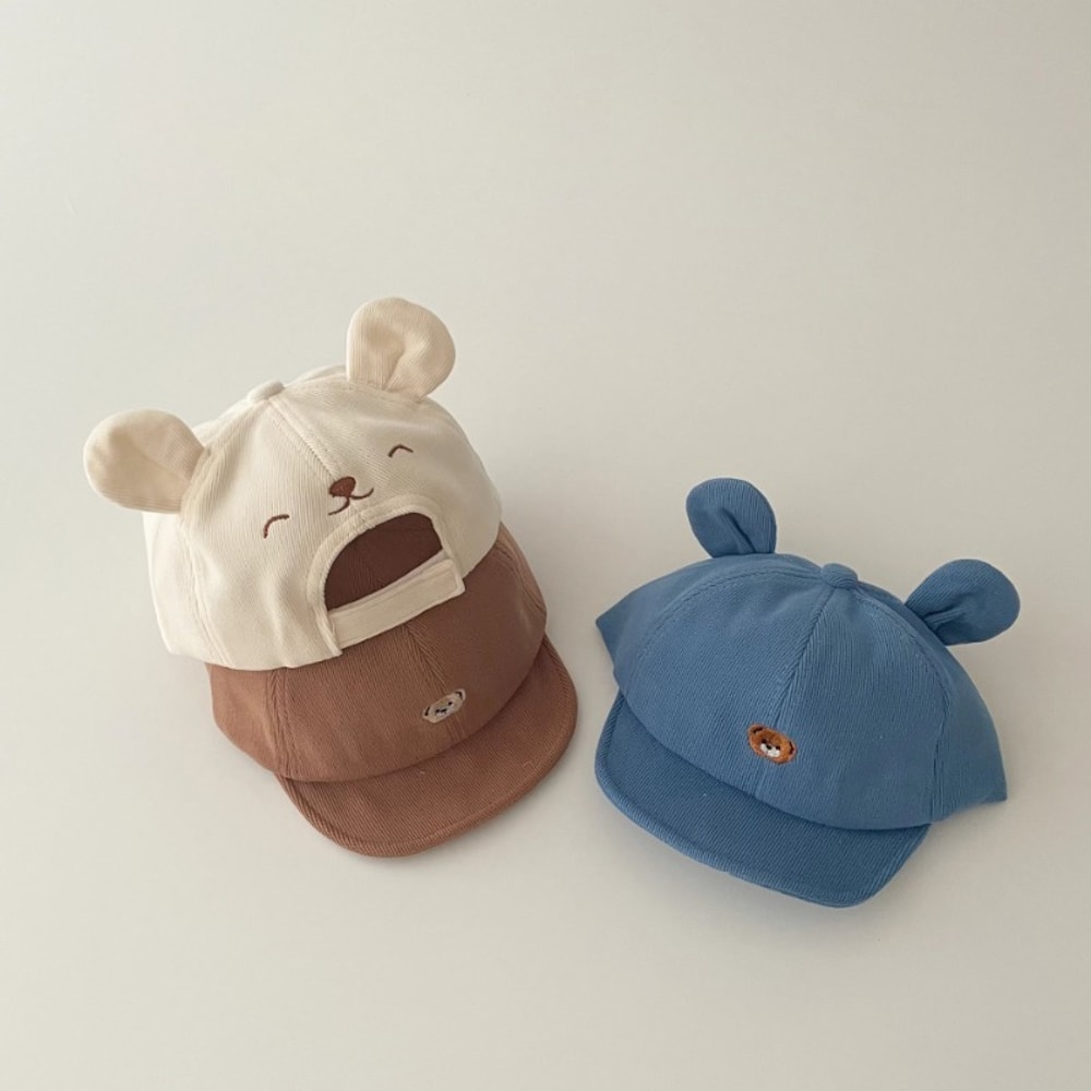 Adorable Baby Baseball Cap with Animal Ears, Adjustable Soft Brim, Lightweight Headwear