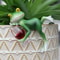 Creative Handmade Resin Frog Planter For Outdoor Balcony Garden Decoration 2