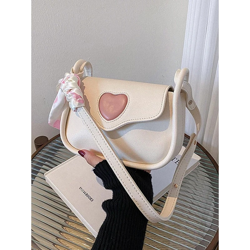 Fashion Love Slanting Cross Bag, Retro Saddle Niche Shoulder Bag