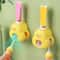 Cute Yellow Duck Toothpaste Dispenser With Toothbrush Holder Wall Mounted Easy Squeeze Bathroom Acc 2