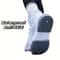 Durable Waterproof Two Tone Shoe Covers, Washable Anti Skid Overshoes with Button, White