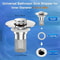 Stainless Steel Pop-Up Sink Drain Strainer, Removable Basket, Hair Catcher for Bathtub