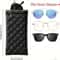 Portable Phone Glasses Storage Box, Soft PU Leather Glasses Bag, Portable Squeezed Glasses Case