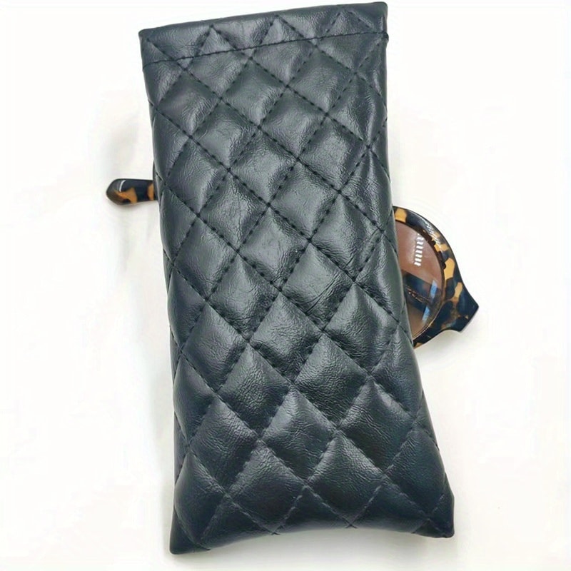 Portable Phone Glasses Storage Box, Soft PU Leather Glasses Bag, Portable Squeezed Glasses Case