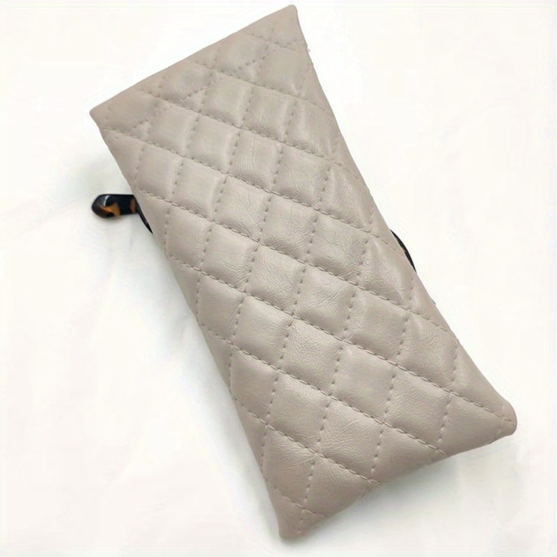 Portable Phone Glasses Storage Box, Soft PU Leather Glasses Bag, Portable Squeezed Glasses Case