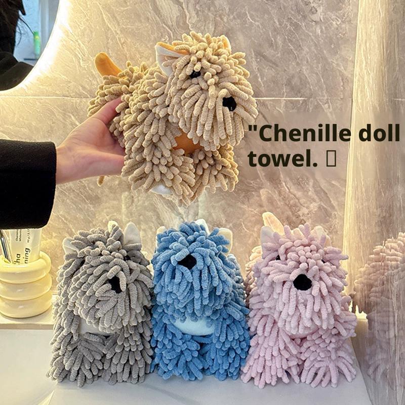 Puppy Shaped Hand Towel for Wall Mounting, Perfect for Kitchen and Bathroom Use, Soft Bathroom Towel