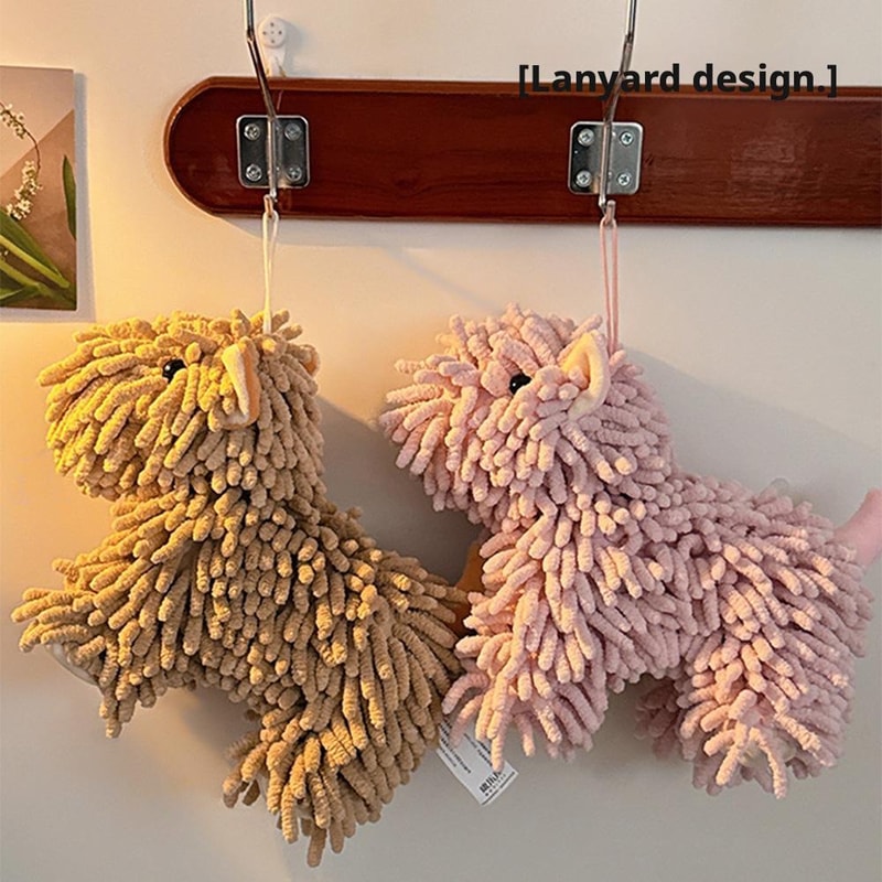 Puppy Shaped Hand Towel for Wall Mounting, Perfect for Kitchen and Bathroom Use, Soft Bathroom Towel