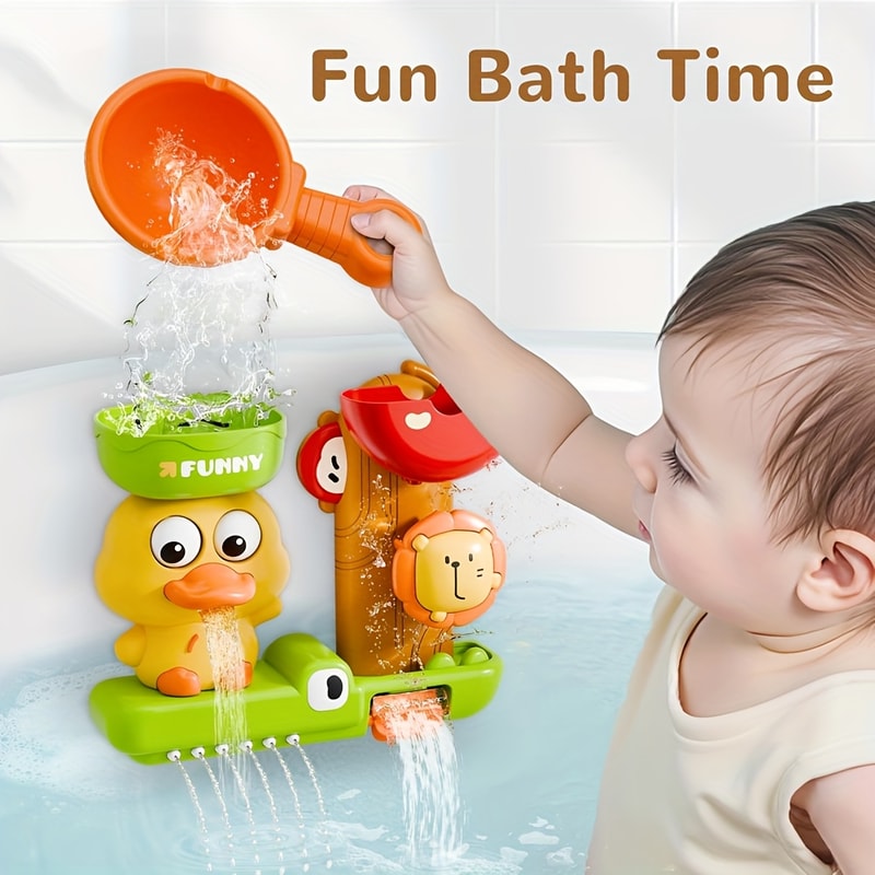 Water Play Duckling Windmill Toy, Fun Bathroom Play for Babies and Parents