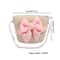 Handmade Woven Crossbody Bag for Baby Girls, Cute Bow Straw Princess Coin Purse