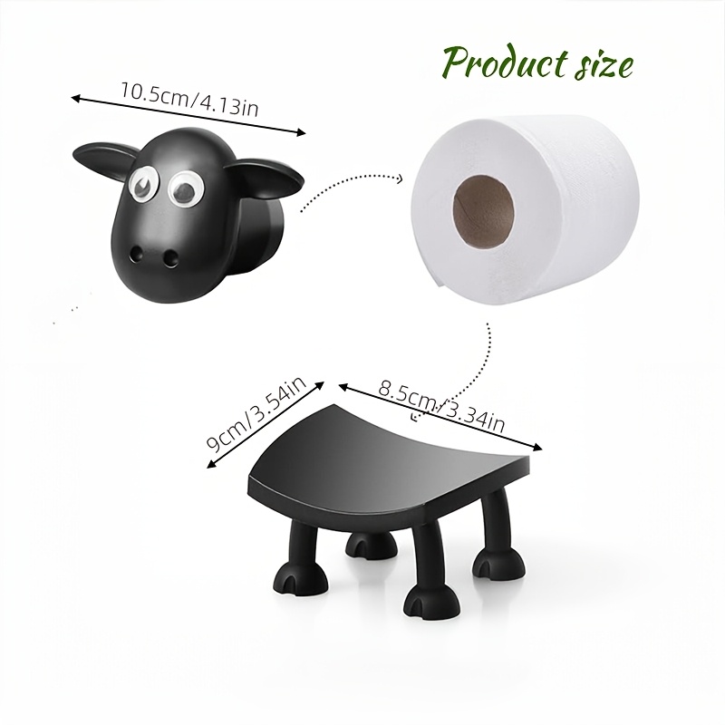 Adorable SheepShaped Toilet Paper Holder Perfect For Bathroom Decor Freestanding Design 1