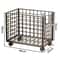 Multi-Purpose Organizer for Laundry, Bathroom & Kitchen, Metal Rolling Storage Basket with Wheels