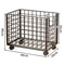 Multi-Purpose Organizer for Laundry, Bathroom & Kitchen, Metal Rolling Storage Basket with Wheels