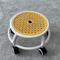 Rotating Circular Rolling Stool For Household Furniture Silent Stool With Wheels 4