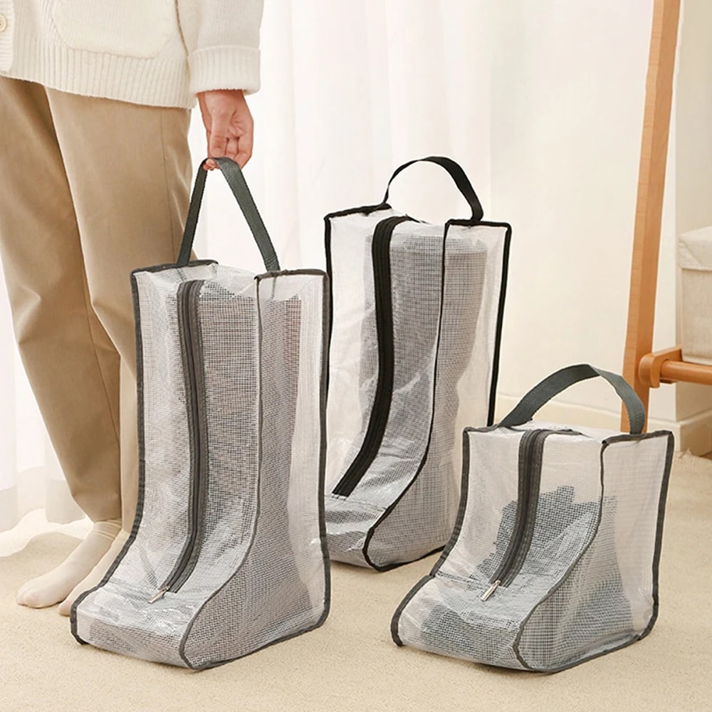 Dust Proof Travel Shoe Cover with Zipper for High Heels & Boots