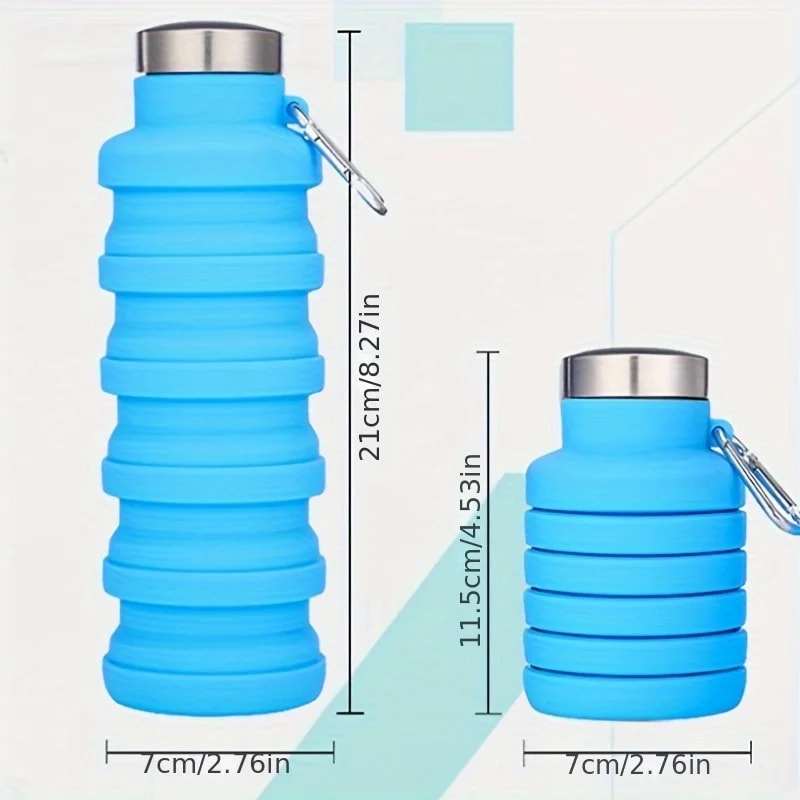 Portable Outdoor Travel Water Bottle, Silicone Folding Cup Retractable
