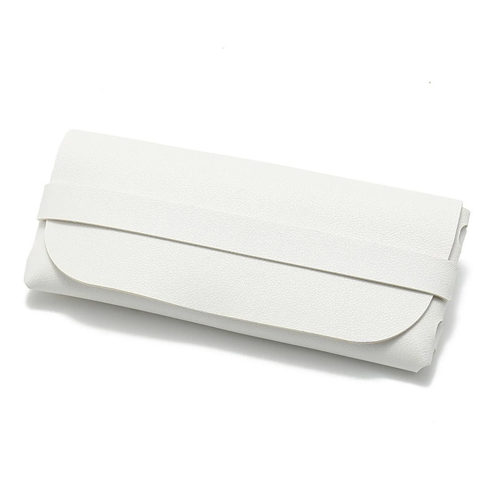 Soft and Stylish Black and White Leather Glasses Case, Travel Accessories, Glasses Protection for Men and Women