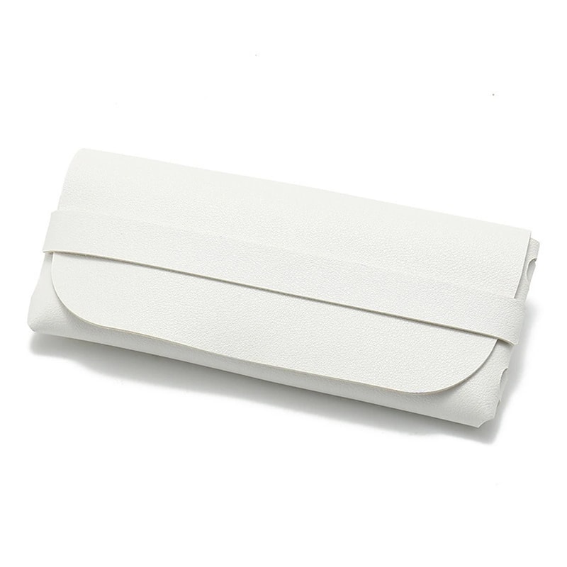Soft and Stylish Black and White Leather Glasses Case, Travel Accessories, Glasses Protection for Men and Women