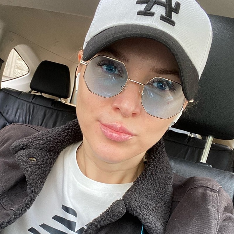 Retro Polygonal Metal Frame, Fashionable Trendy Glasses for Women and Men, Octagonal Glasses for Beach Party Trips