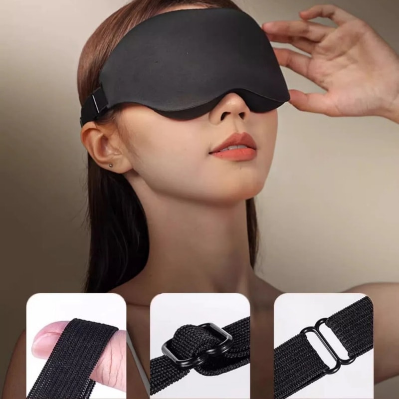 Pressure Free Sleeping Mask Light Blocking Capsule Eye Mask Summer Soft 3D Breathable Sleep And Sun 4