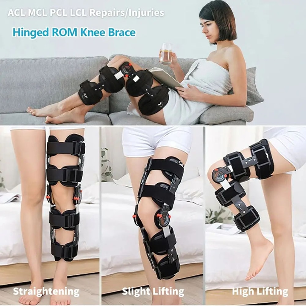 Adjustable Hinged Knee Support Stabilizer For Recovery Of Surgery Injuries 1