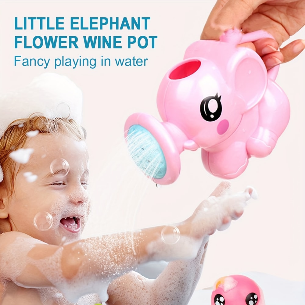 Cute Cartoon Elephant Shower Kettle Fun Youngsters Bath Toys Kids Water Play Accessories 4