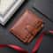 Leather Billfold Wallet For Men Vintage Design Zipper Coin Pocket 2