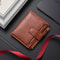 Leather Billfold Wallet For Men Vintage Design Zipper Coin Pocket 2